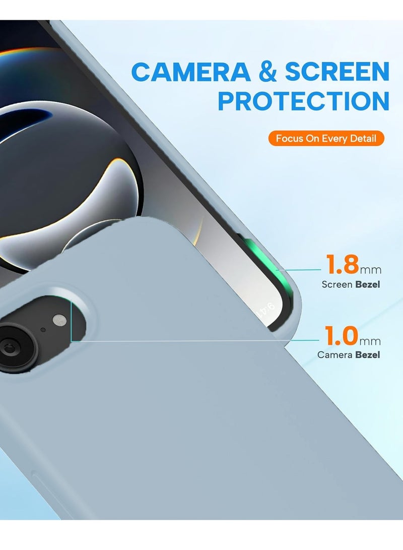 Houmt iPhone 16e 6.1-Inch Case Cover Premium Liquid Silicone Case Soft Anti-Scratch Shockproof Camera Protection Phone Cover For iPhone 16e 6.1-Inch - Image 3
