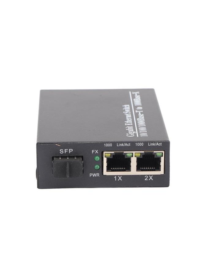 Thoraya TLG-G312 Photoelectric Converter Gigabit SFP to RJ45 Fiber Media Converter Fiber Transceiver Gigabit 1 Optical Port 2 Electrical Ports Multi-function Compatibility RJ-45 Port British Standard  - Image 3