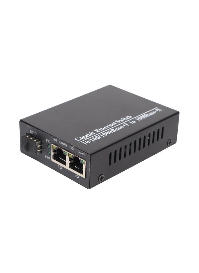 Thoraya TLG-G312 Photoelectric Converter Gigabit SFP to RJ45 Fiber Media Converter Fiber Transceiver Gigabit 1 Optical Port 2 Electrical Ports Multi-function Compatibility RJ-45 Port British Standard  - Image 2