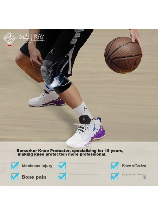 Bestray Baisirui Professional Sports Knee Brace, Basketball Knee Meniscus Protector, For Men's Running, Specialized Protection, Men's Fitness Knee Guard - Image 3