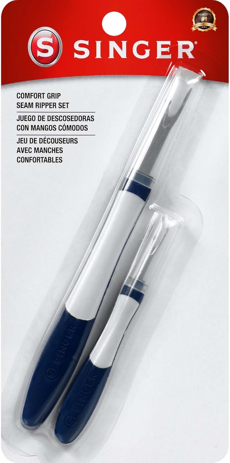 SINGER Comfort Grip Seam Ripper, Blue/White 2 Piece - Image 1