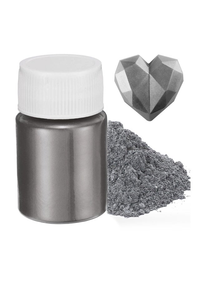 مسحوق لامع للأكل، 1.5 غرام مسحوق الخبز الزخرف كعكة الطبقة الغذائية مسحوق المعدن فلاش مسحوق التلوين الطعام الخبز، حلوى، العلكة، الشوكولاته، الحلوى، المشروبات، الكوكيز - الرمادي الداكن - Image 1