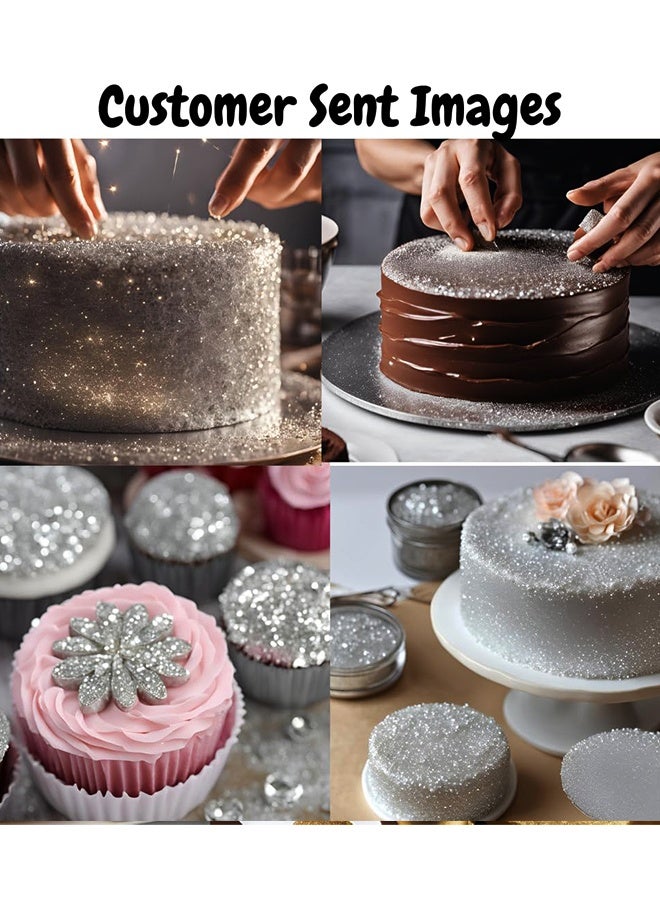 مسحوق لامع للأكل، 1.5 غرام مسحوق الخبز الزخرف كعكة الطبقة الغذائية مسحوق المعدن فلاش مسحوق التلوين الطعام الخبز، حلوى، العلكة، الشوكولاته، الحلوى، المشروبات، الكوكيز - الرمادي الداكن - Image 4