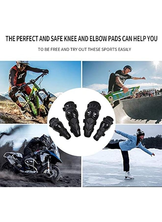 Sulaite - Knee Pads Elbow Pads 4Pcs - 2 in 1 Protective Elbow Guard/Knee and Shin Guards, Motorcycle Gear Set with Adjustable Knee Cap Pads Protector for Motocross ATV Skating - Image 1