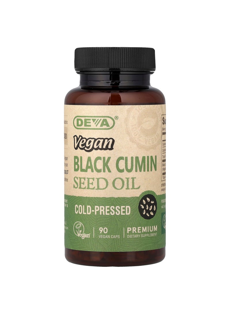 Deva Vegan Black Cumin Seed Oil, 90 Vegan Caps (500 mg per Capsule)