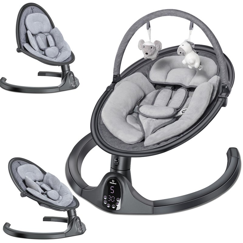 BabyBond BabyBond Baby Swings for Infants to Toddler Bluetooth Baby Swing with 3 Seat Positions 5 Natural Sway Motion Bluetooth Music 5Point Harness Includes Remote Control 