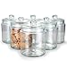 Layhit 6 Pcs Glass Jars 30 oz Candy Jar with Lid Glass Containers with Lids Candy Buffet Containers Set Glass Cookie - Image 2