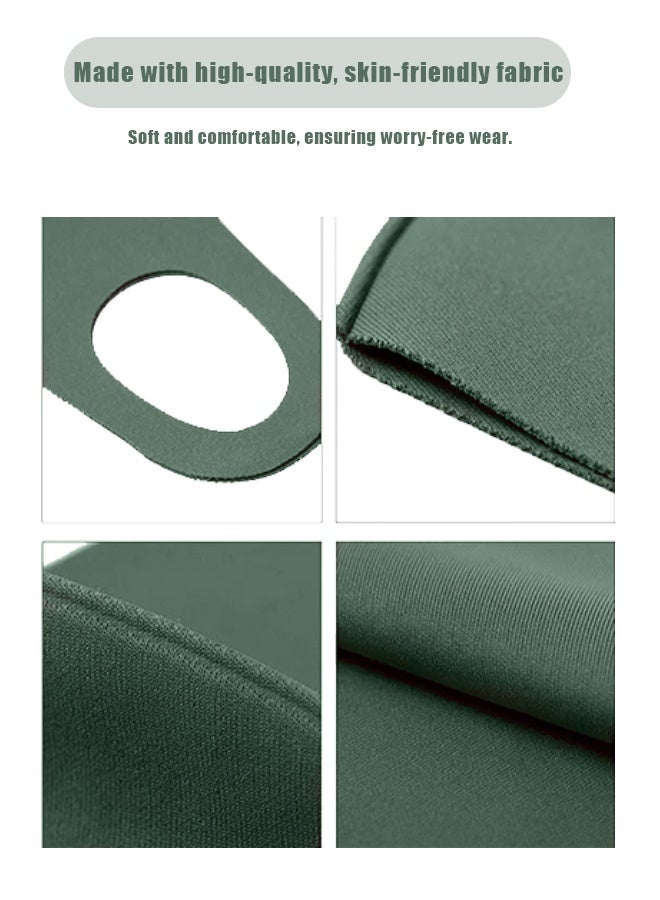 10 كمامات وجه ثلاثية الأبعاد قابلة لإعادة الاستخدام، كمامة قماشية ناعمة قابلة للغسل ولطيفة على البشرة للحماية من الغبار والرياح والأشعة فوق البنفسجية، غطاء وجه مريح يسمح بالتهوية مع حلقات للأذن (بني فاتح وأخضر معجون الفول) - Image 5