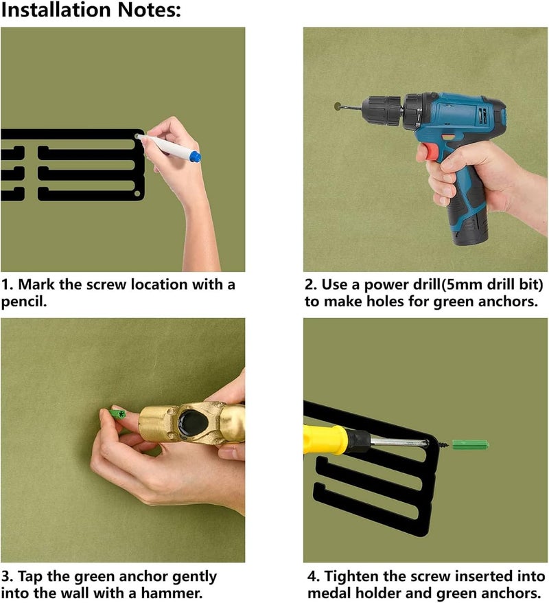 CREATCABIN حامل ميداليات كرة السلة من CREATCABIN، حامل ميداليات، رف عرض، جوائز معلقة، مثبت على الحائط، ديكور غرفة بتصميم 3 خطوط يحمل 60 ميدالية، هدية لرياضيي كرة السلة، الفائز في سباق المنافسة 114x51 بوصة - Image 4
