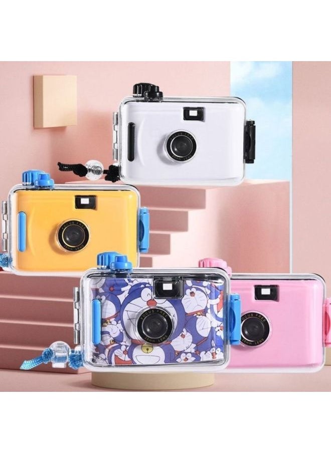 Generic Non-Polaroid Camera Directly Produces Photos, Fool Film Camera, Children's Student Style, Cheap, With Beauty Retro-Body Color:Yellow KT Cat Camera + Waterproof Shell + Manual  - Image 4