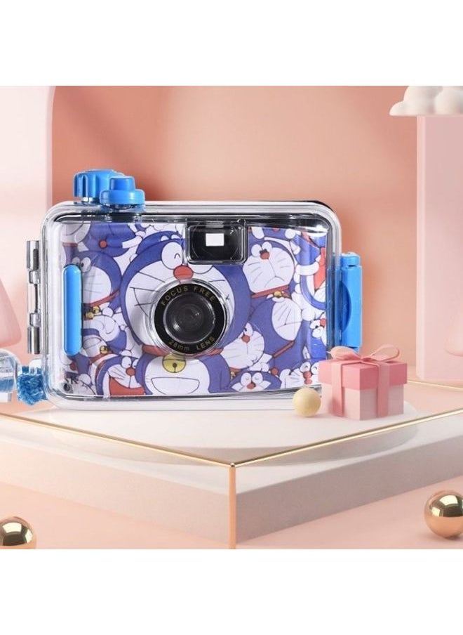 Generic Non-Polaroid Camera Directly Produces Photos, Fool Film Camera, Children's Student Style, Cheap, With Beauty Retro-Body Color:Yellow KT Cat Camera + Waterproof Shell + Manual  - Image 5