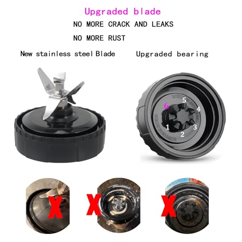 ABTER Replacement 6-Fin Male Blade and 16oz Cups for Nutri Ninja Blender,Only for BL660 BL663 BL740 BL770 BL771 BL772 BL773 BL780 (5-pack) - Image 5