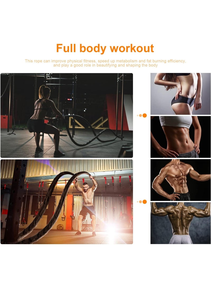 Flexi Muscles – 38mm Thick Battle Ropes for Exercise with Anchor, Workout Rope for Strength Training and Tug of War. - Image 5