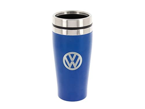 BRISA VW Collection - Insulated Stainless Steel Thermo Drinking Cup in VW Logo Design, Double-Walled (450ml/15.2 fl oz/Blue) - Image 1