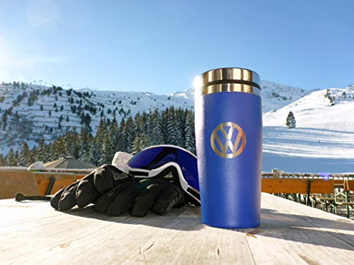 BRISA VW Collection - Insulated Stainless Steel Thermo Drinking Cup in VW Logo Design, Double-Walled (450ml/15.2 fl oz/Blue) - Image 4