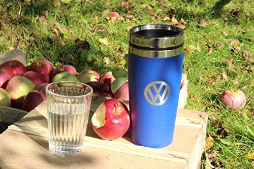 BRISA VW Collection - Insulated Stainless Steel Thermo Drinking Cup in VW Logo Design, Double-Walled (450ml/15.2 fl oz/Blue) - Image 5