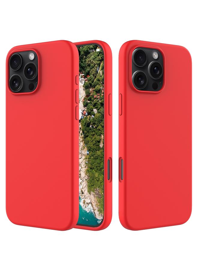 اس-توب جراب لهاتف iPhone 16 Pro، جراب سيليكون بلون سادة - Image 1