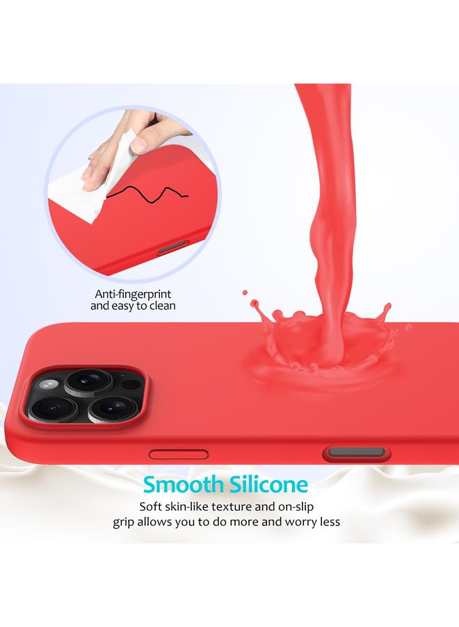 اس-توب جراب لهاتف iPhone 16 Pro، جراب سيليكون بلون سادة - Image 4