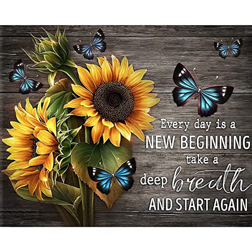 DKHDBD Diamond Painting Kits for Adults, 12x16 Inch DIY Paint by Numbers for Adults Beginner, DIY Full Drill Diamond Dots Paintings Picture Arts Craft for Home Wall Art Decor (Blue Butterfly) - Image 1