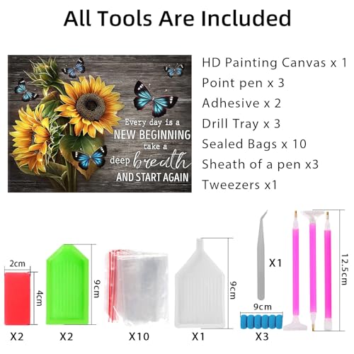 DKHDBD Diamond Painting Kits for Adults, 12x16 Inch DIY Paint by Numbers for Adults Beginner, DIY Full Drill Diamond Dots Paintings Picture Arts Craft for Home Wall Art Decor (Blue Butterfly) - Image 4