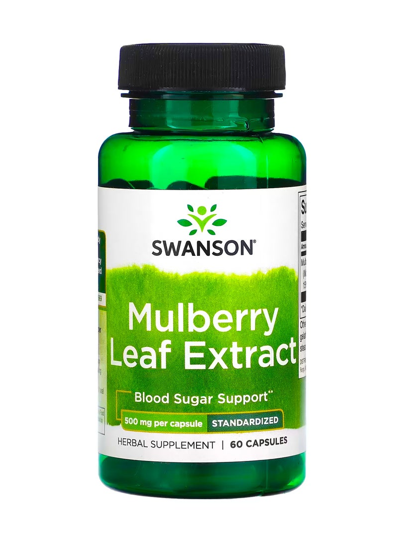 سوانسون مستخلص أوراق التوت  500 ملجم  60 كبسولة