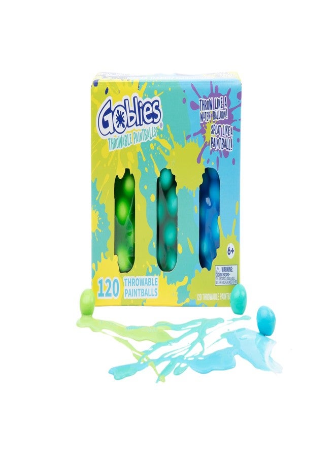 Goblies Throwable Paintballs -Pack of 3 (120 Count, Green/Teal/Blue) - Image 2
