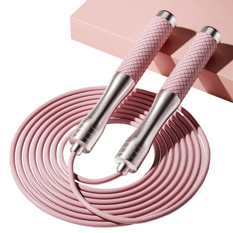 nonogo ð’ð©ðžðžð ð‰ð®ð¦ð© ð‘ð¨ð©ðž ðŸð¨ð« ð…ð¢ð­ð§ðžð¬ð¬ - Skipping Rope for Women Men Exercise with Adjustable Length Jumping Rope and Alloy & Silicone Handles Suitable for Workout Boxing Home Gym - Image 1