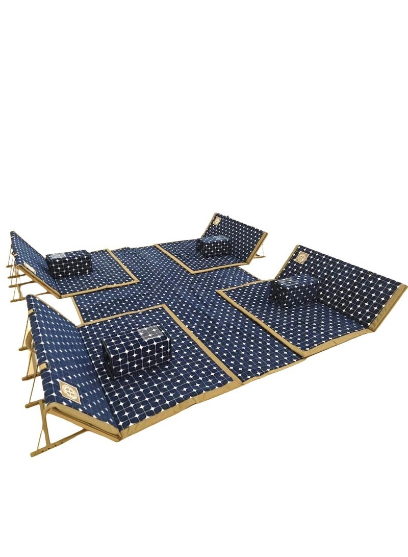 Albawadi Arabic Folding Carpet Camping Desert Carpet with Pillow Tent Floor Mat Sets - Image 1