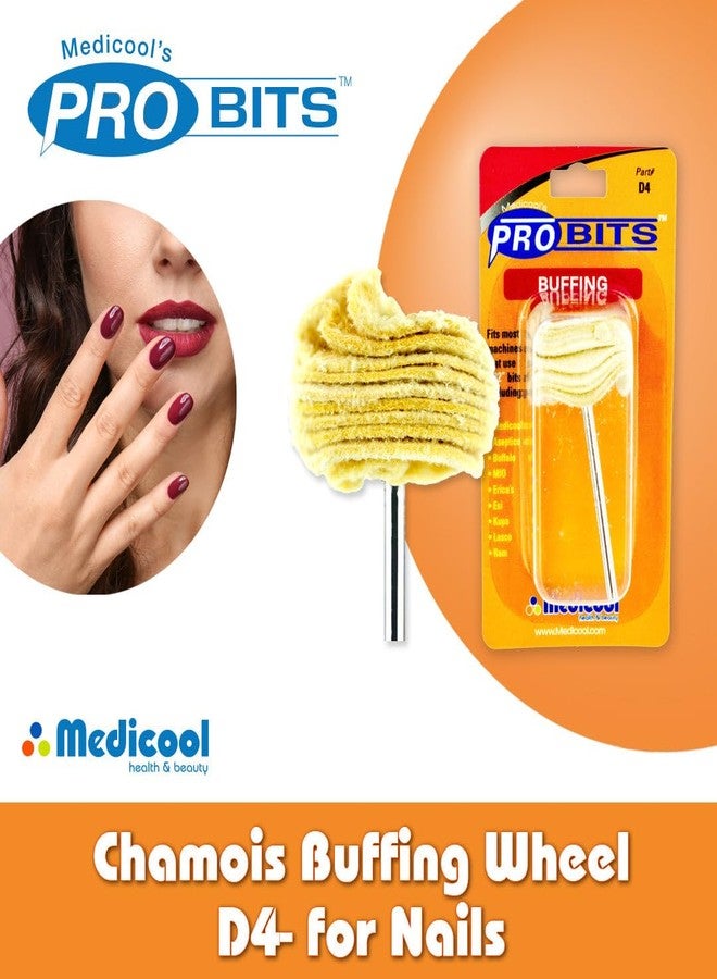 Medicool Chamois Buffing Wheel -D4- for Nails | D4-6PACK - Image 2