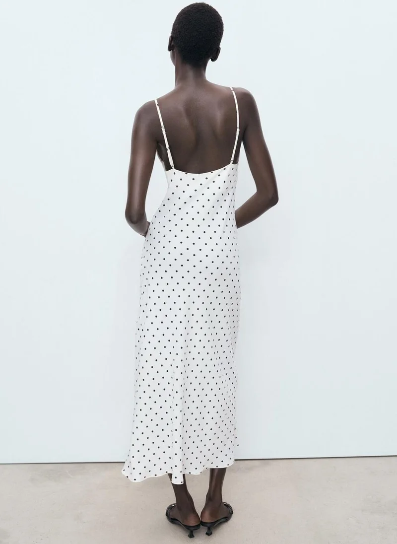 مانجو Midi-dress with draped neckline