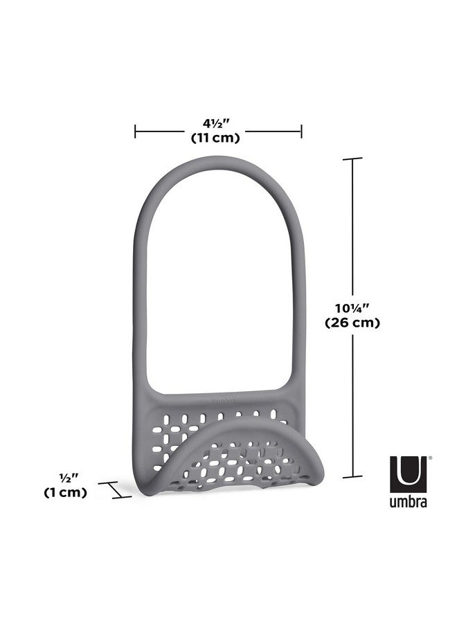 UMBRA حامل إسفنجة مطبخ UMBRA Sling، يتدلى فوق الصنبور أو الفاصل، مفرد، رمادي - Image 2