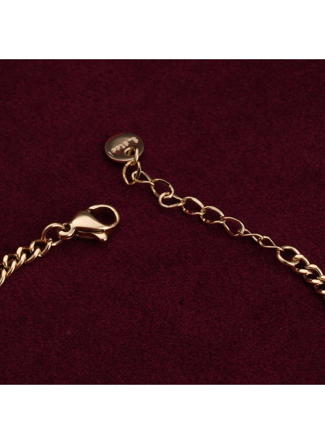 PALMONAS Gold Green Gem Chain Bracelet for Women - Waterproof & Anti-Tarnish - Image 3