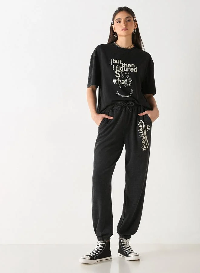 SP Characters SmileyWorld Print Joggers with Pockets and Drawstring Closure