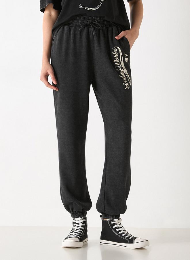 اس بي كاركترز بنطلون رياضي برباط إغلاق وطبعات سمايلي ورلد - Image 1