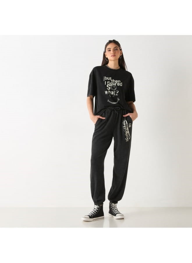 اس بي كاركترز بنطلون رياضي برباط إغلاق وطبعات سمايلي ورلد - Image 4