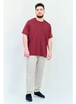 Reebok Men Sportswear Fit Short Sleeve Training T Shirt, Maroon  - Image 4