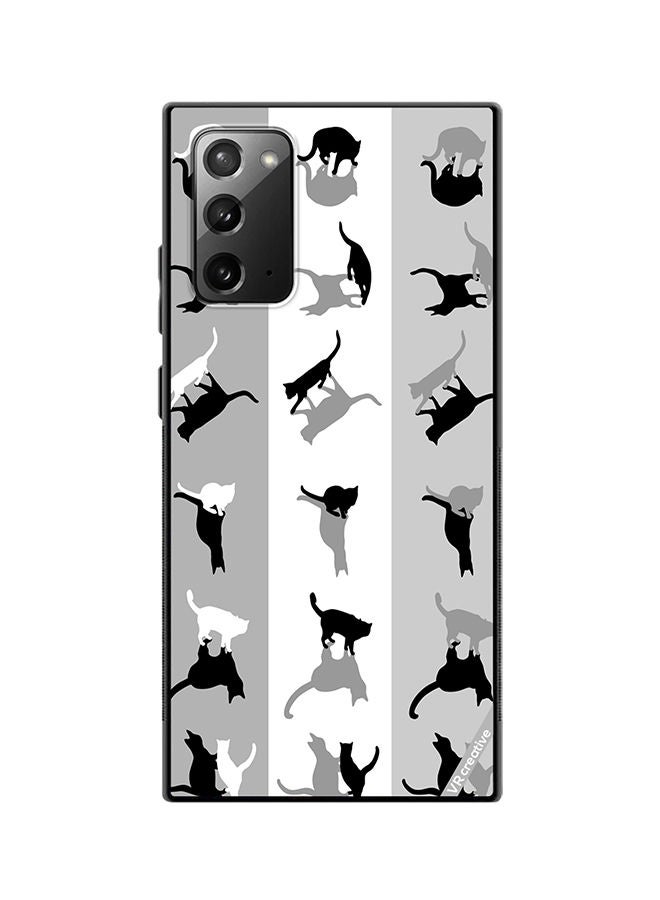 VR CREATIVE Protective Case Cover For Samsung Galaxy Note20 5G Cats Spook Design Multicolour - Image 1