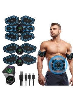 PYC ABS Stimulator Workout Equipment, Ab Machine USB Rechargeable Gear for Abdomen/Arm/Leg, Strength Training Equipment for Men and Women  - Image 1