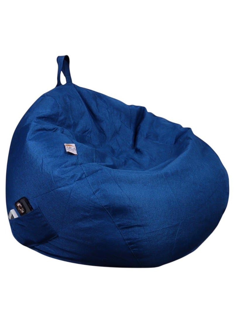 صحاره كرسي بين باج كبير للكبار بجيب جانبي – قماش كتان فاخر قابل للغسل – قاعدة 80 سم × ارتفاع 120 سم - Image 1