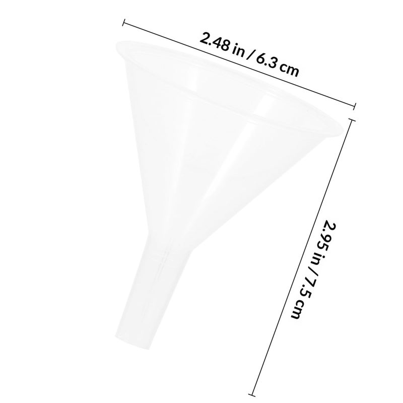 60mm Plastic Lab Funnels 20pcs Short Stem for Laboratory Classroom Household Use - Image 3