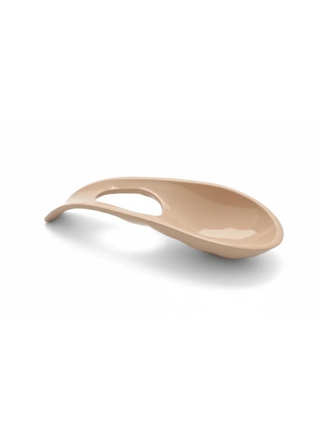 حامل مغرفة وملعقة لسطح الموقد والكاونتر، صينية تقطير مقاومة للحرارة للمغارف والملاعق وأدوات الطهي، غير قابل للانزلاق وسهل التنظيف، لون بينك - Image 1