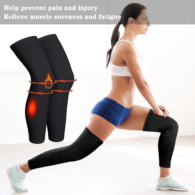 SEFLICA® UV Sun Protection Arm & Leg Sleeves Combo for Men & Women | UPF 50+ Cooling Sleeves for Outdoor Sports, Cycling, Running, Driving & Sunburn Protection | Anti-Tan - Image 3