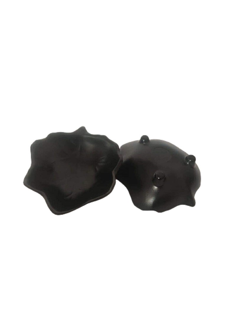 DECOR VIBES - DECOR VIBES Melamine Small Chutney Dip Bowl Set for Snacks Tiny Sauce Dip Bowls for Party and Daily use Serving Platter Unbreakable Matt Black Pack of 2 - Image 1