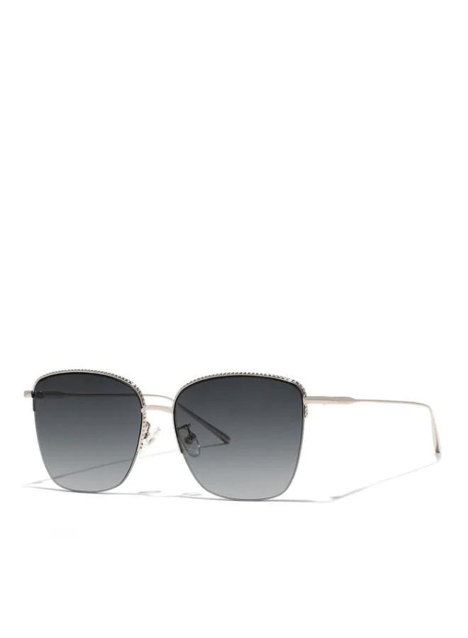 30Sundays MAGNOLIA Women Gray Sunglasses - Frame Material: Metal - Lens Color: Gray- Frame Color: Gold - Full Rim