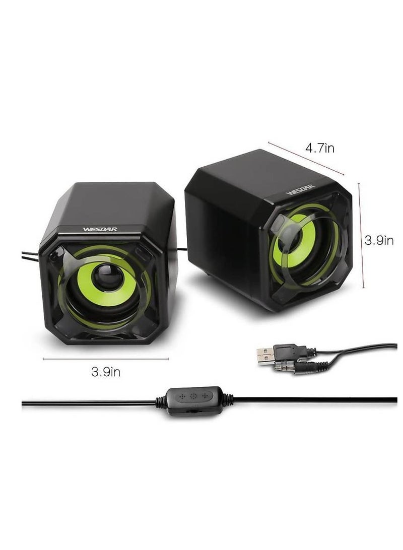 "WESDAR-CS2 Speakers - Stylish Design & Colorful - Dual Stereo Track - 1.35m Cable" - Image 5