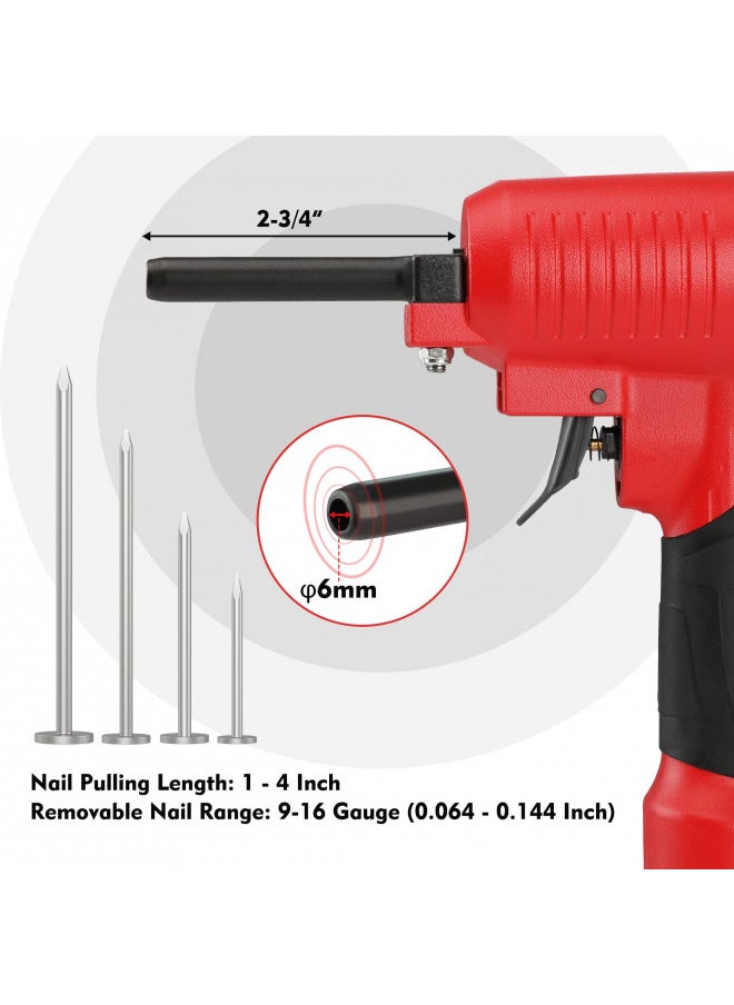 WORKPRO - WORKPRO Pneumatic Nail Remover, Professional Heavy Duty Punch Nailer/Nail Puller/Nail Remover for Wood Workpieces, 60-100 PSI Denailer Removes 9-16 Gauge Nails - Image 1