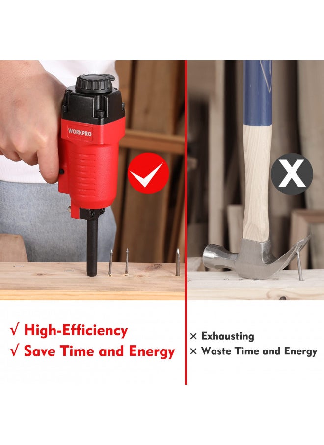 WORKPRO - WORKPRO Pneumatic Nail Remover, Professional Heavy Duty Punch Nailer/Nail Puller/Nail Remover for Wood Workpieces, 60-100 PSI Denailer Removes 9-16 Gauge Nails - Image 1