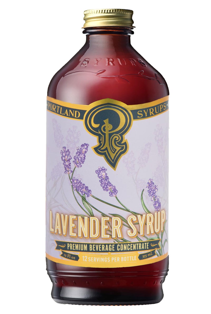 Portland Syrups Lavender Syrup - Premium Beverage Concentrate for Delicious Cocktails, Tea, Soda, Coffee Drinks, Baking, and More - 12 oz with 12 Servings (Pack of 1) - Image 1