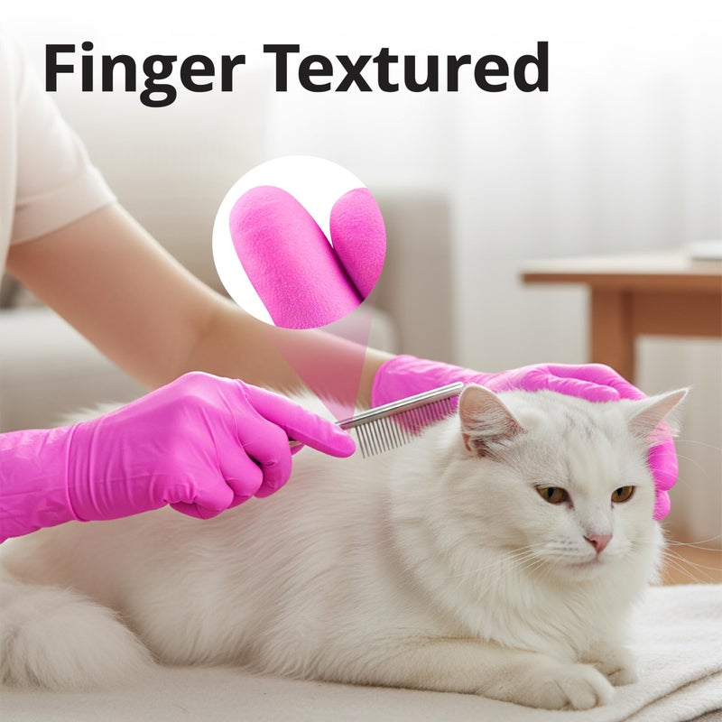 SwiftGrip Pink Gloves Powder-Free Nitrile Gloves, 100ct Box - 3-Mil, Gloves Disposable Latex Free, for Kitchen, Cleaning, Estheticians, Hair Stylist - Pink/Fuchsia(Medium) - Image 4