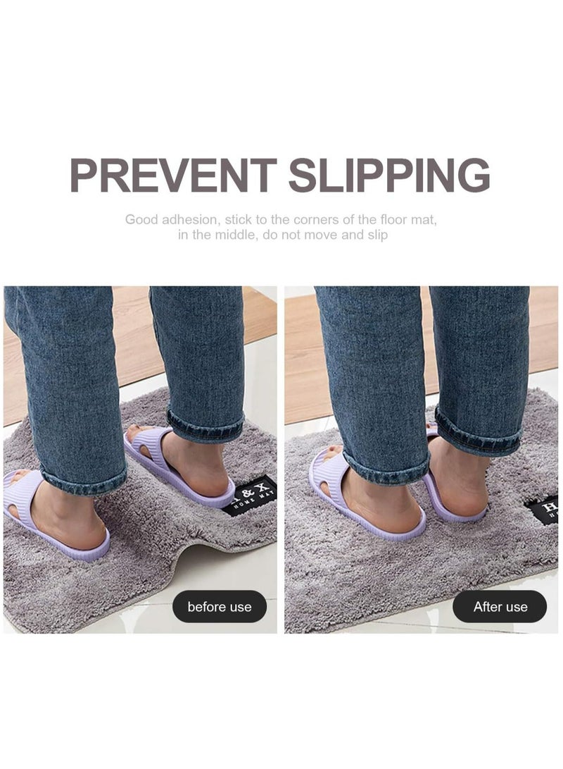 أوزيغالور لاصقات سجاد لاصقة للسجاد، لاصقات سجاد مانعة للانزلاق قابلة لإعادة الاستخدام للسجاد المسطح والأرضيات الصلبة وأرضيات البلاط (أسود، 8 قطع) - Image 4